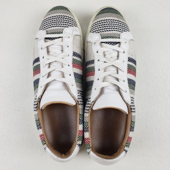 Taft Classic Striped Sneaker Mens 9 Multicolor Lace Up Casual Shoe Portugal - Picture 8 of 14